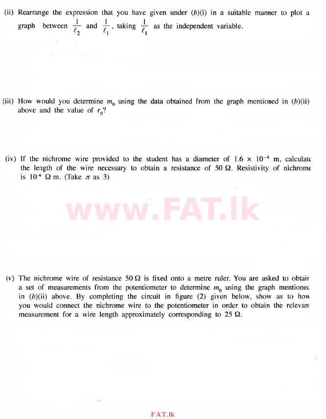 National Syllabus : Advanced Level (A/L) Physics - 2015 August - Paper II (English Medium) 4 2