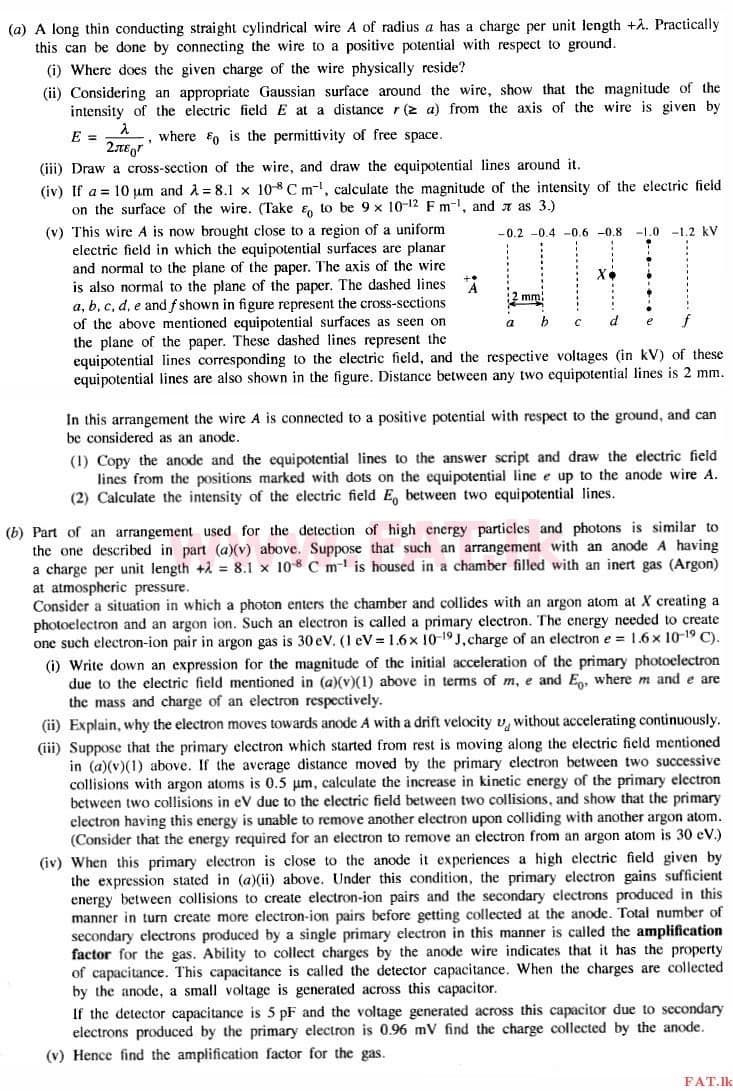 National Syllabus : Advanced Level (A/L) Physics - 2015 August - Paper II (English Medium) 8 1