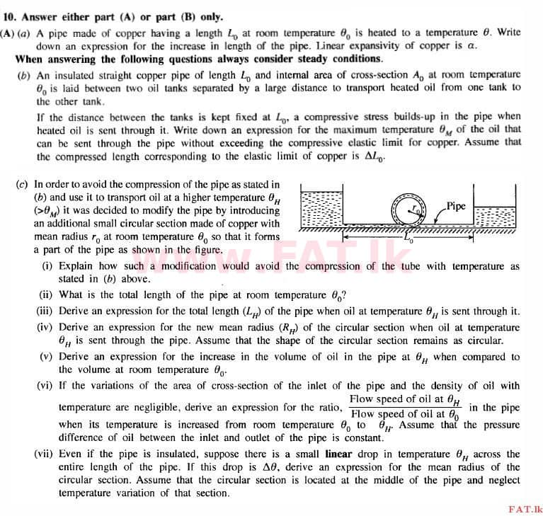 National Syllabus : Advanced Level (A/L) Physics - 2015 August - Paper II (English Medium) 10 1