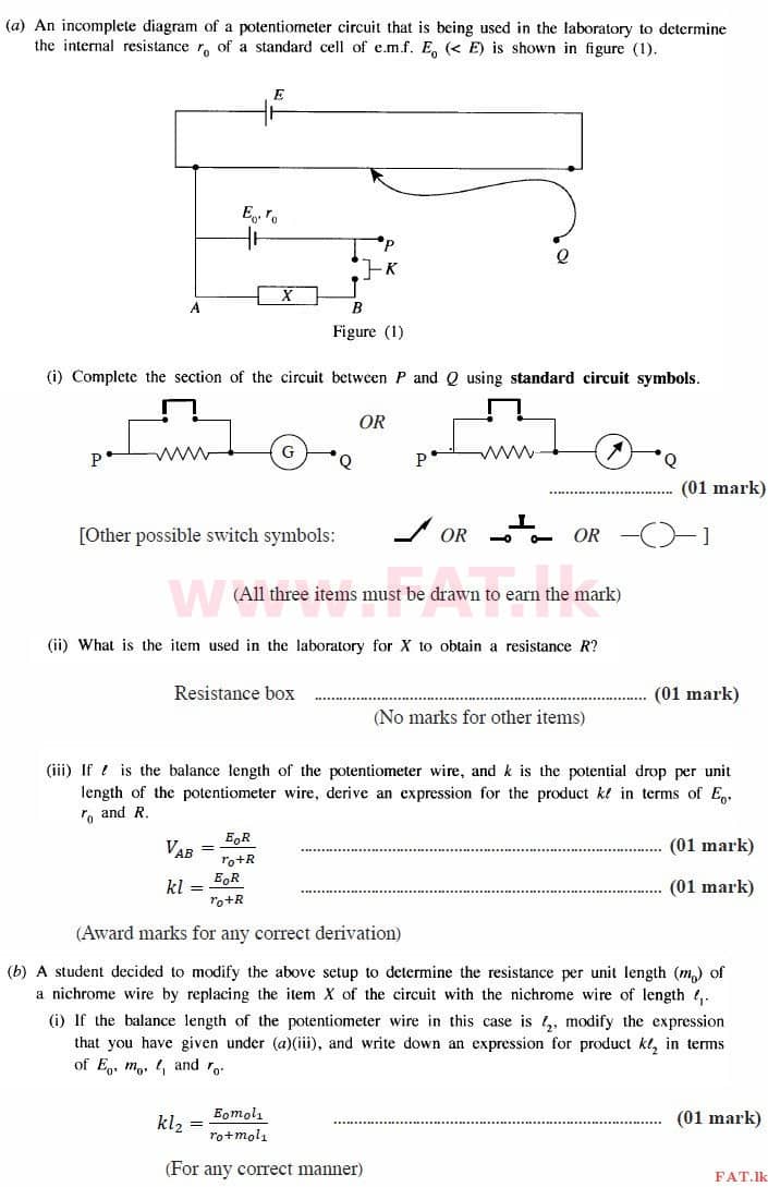 National Syllabus : Advanced Level (A/L) Physics - 2015 August - Paper II (English Medium) 4 3567