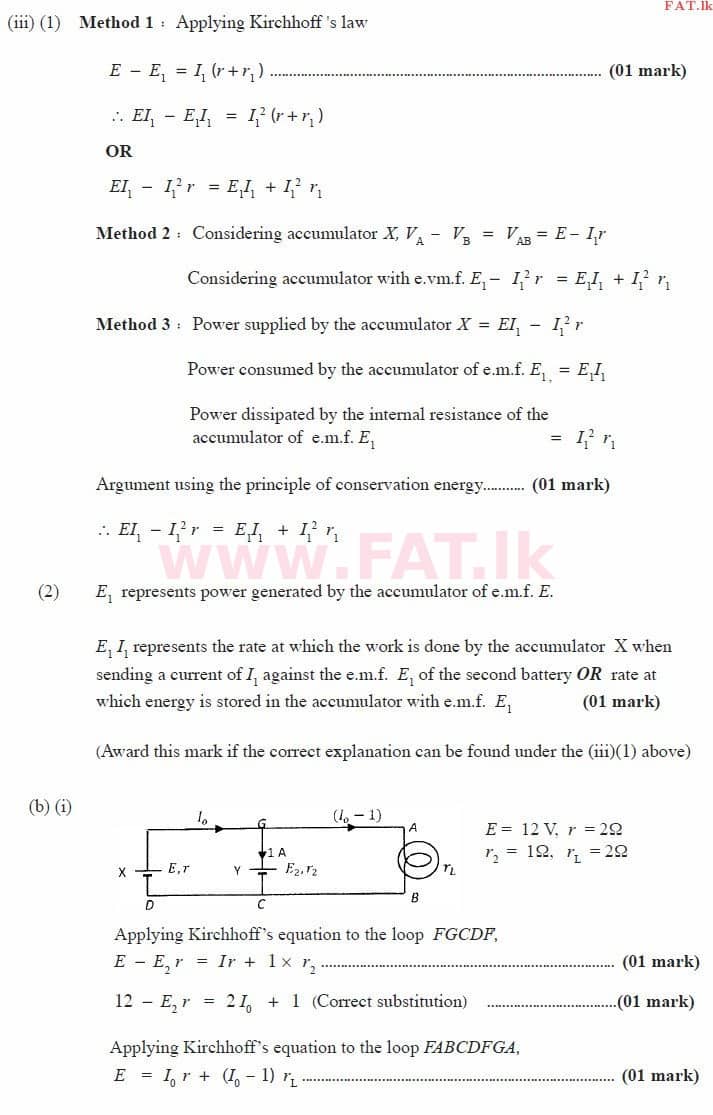 National Syllabus : Advanced Level (A/L) Physics - 2015 August - Paper II (English Medium) 9 3580