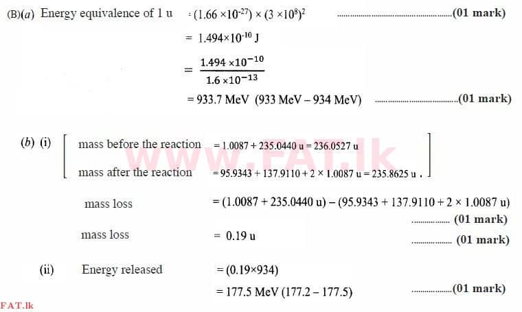 National Syllabus : Advanced Level (A/L) Physics - 2015 August - Paper II (English Medium) 10 3587