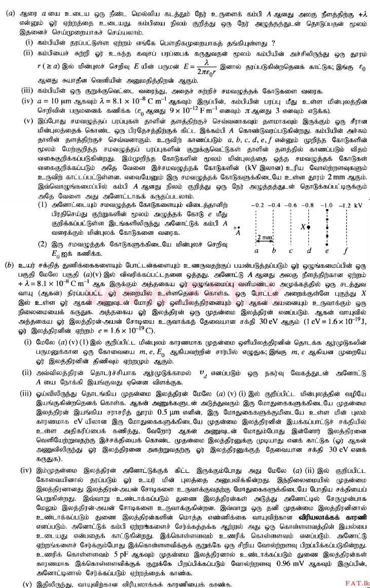National Syllabus : Advanced Level (A/L) Physics - 2015 August - Paper II (தமிழ் Medium) 8 1