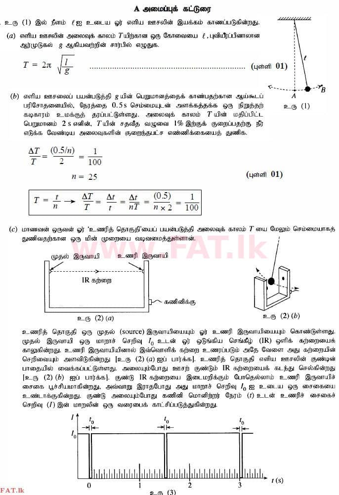 National Syllabus : Advanced Level (A/L) Physics - 2015 August - Paper II (தமிழ் Medium) 1 3589