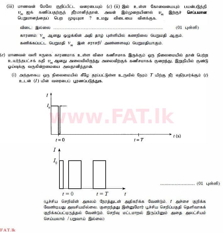 National Syllabus : Advanced Level (A/L) Physics - 2015 August - Paper II (தமிழ் Medium) 1 3591