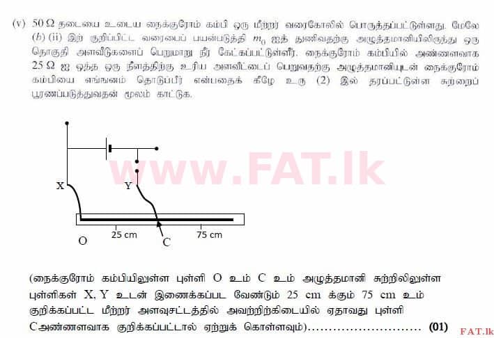 உள்ளூர் பாடத்திட்டம் : உயர்தரம் (உ/த) பௌதீகவியல் - 2015 ஆகஸ்ட் - தாள்கள் II (தமிழ் மொழிமூலம்) 4 3599