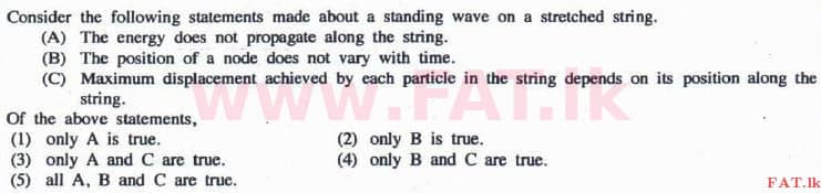 National Syllabus : Advanced Level (A/L) Physics - 2016 August - Paper I (English Medium) 9 1