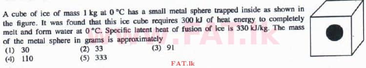 National Syllabus : Advanced Level (A/L) Physics - 2016 August - Paper I (English Medium) 21 1