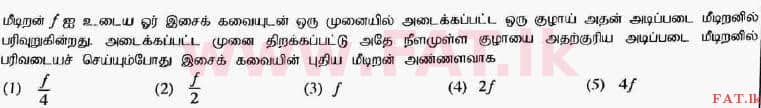 National Syllabus : Advanced Level (A/L) Physics - 2017 August - Paper I (தமிழ் Medium) 4 1