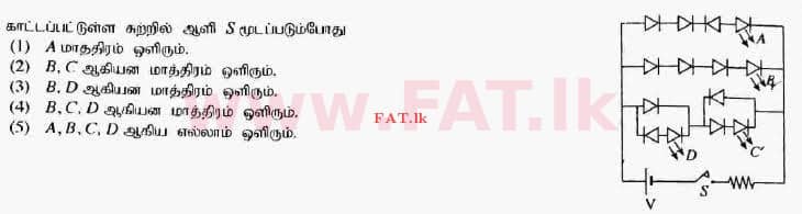 உள்ளூர் பாடத்திட்டம் : உயர்தரம் (உ/த) பௌதீகவியல் - 2017 ஆகஸ்ட் - தாள்கள் I (தமிழ் மொழிமூலம்) 19 1