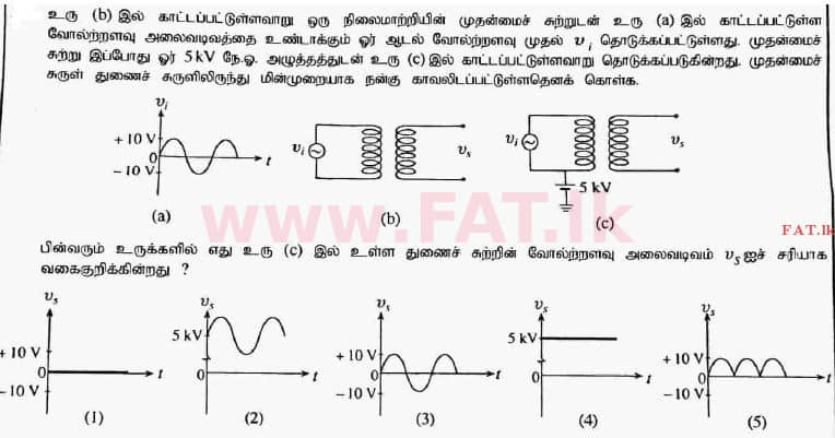 දේශීය විෂය නිර්දේශය : උසස් පෙළ (A/L) භෞතික විද්‍යාව - 2017 අගෝස්තු - ප්‍රශ්න පත්‍රය I (தமிழ் මාධ්‍යය) 30 1