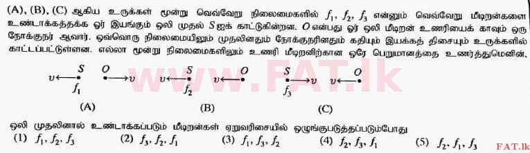 உள்ளூர் பாடத்திட்டம் : உயர்தரம் (உ/த) பௌதீகவியல் - 2017 ஆகஸ்ட் - தாள்கள் I (தமிழ் மொழிமூலம்) 39 1