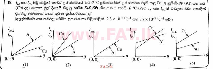දේශීය විෂය නිර්දේශය : උසස් පෙළ (A/L) භෞතික විද්‍යාව - 2016 අගෝස්තු - ප්‍රශ්න පත්‍රය I (සිංහල මාධ්‍යය) 19 1