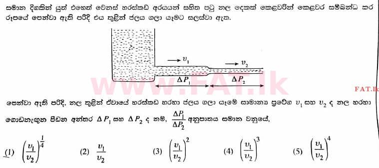 දේශීය විෂය නිර්දේශය : උසස් පෙළ (A/L) භෞතික විද්‍යාව - 2016 අගෝස්තු - ප්‍රශ්න පත්‍රය I (සිංහල මාධ්‍යය) 41 1