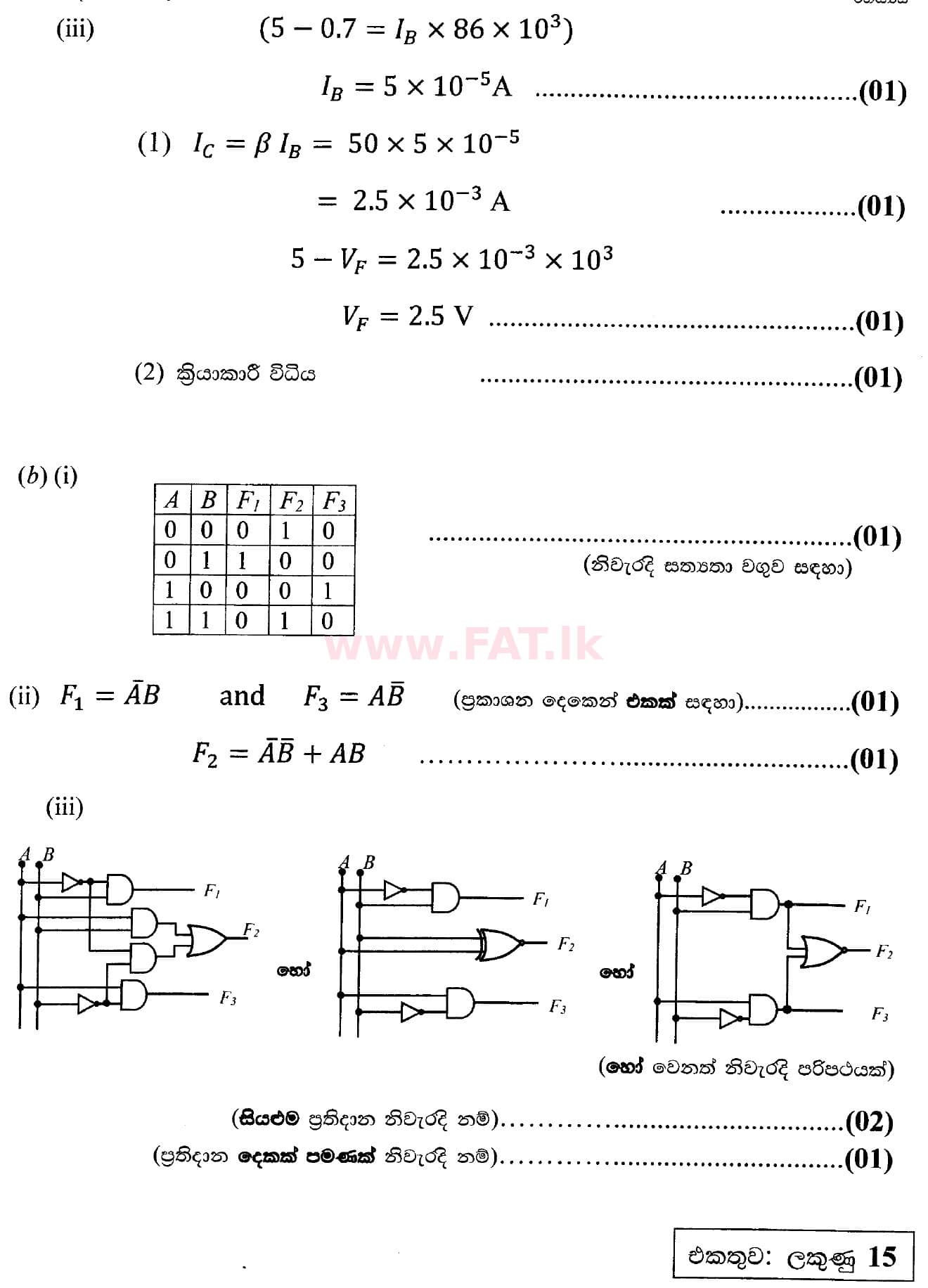 National Syllabus : Advanced Level (A/L) Physics - 2018 August - Paper II (සිංහල Medium) 9 5511
