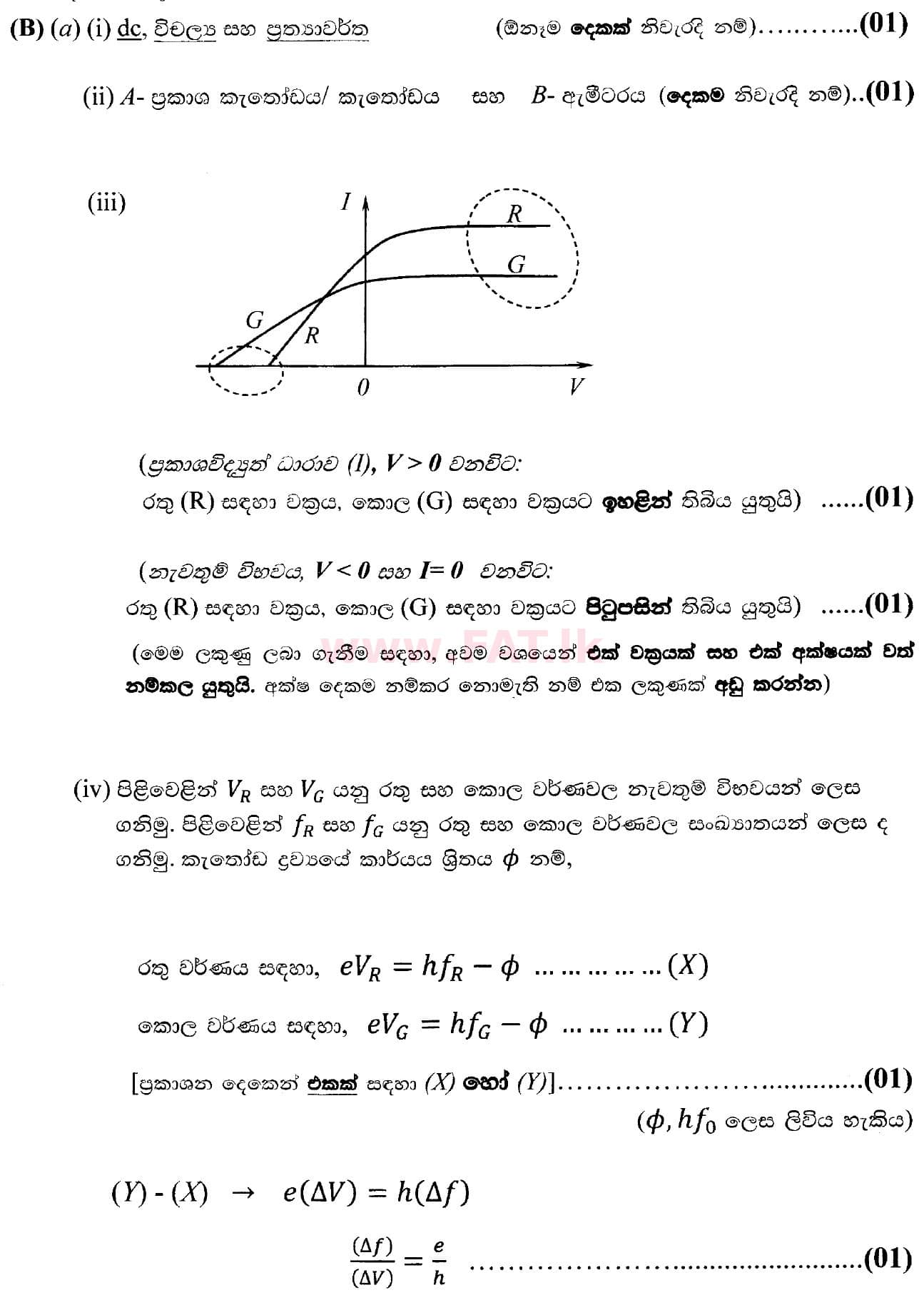 National Syllabus : Advanced Level (A/L) Physics - 2018 August - Paper II (සිංහල Medium) 10 5515