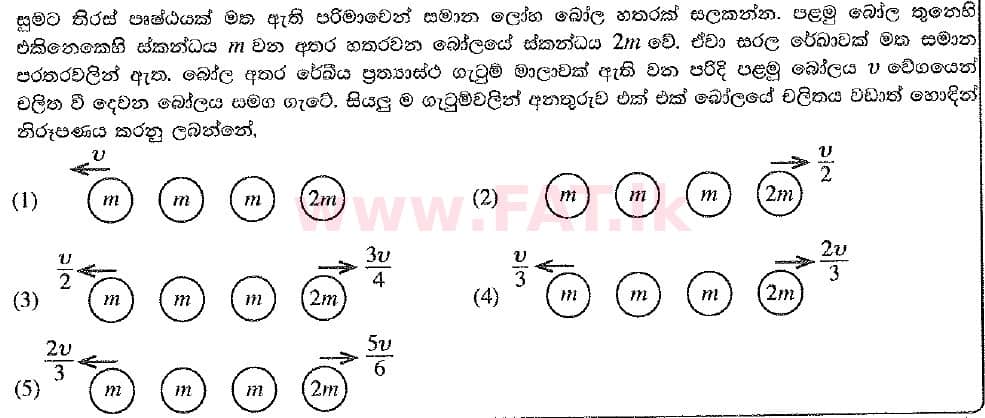 National Syllabus : Advanced Level (A/L) Physics - 2019 August - Paper I (New Syllabus) (සිංහල Medium) 36 1