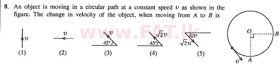 National Syllabus : Advanced Level (A/L) Physics - 2019 August - Paper I (New Syllabus) (English Medium) 8 1