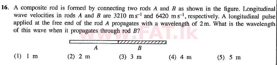 National Syllabus : Advanced Level (A/L) Physics - 2019 August - Paper I (New Syllabus) (English Medium) 16 1