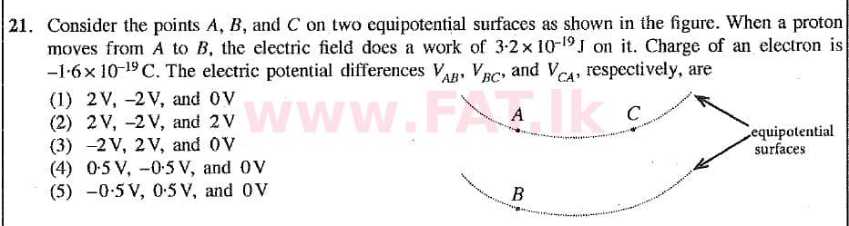 National Syllabus : Advanced Level (A/L) Physics - 2019 August - Paper I (New Syllabus) (English Medium) 21 1