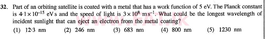 National Syllabus : Advanced Level (A/L) Physics - 2019 August - Paper I (New Syllabus) (English Medium) 32 1
