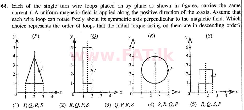 National Syllabus : Advanced Level (A/L) Physics - 2019 August - Paper I (New Syllabus) (English Medium) 44 1