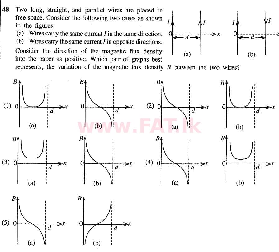 National Syllabus : Advanced Level (A/L) Physics - 2019 August - Paper I (New Syllabus) (English Medium) 48 1