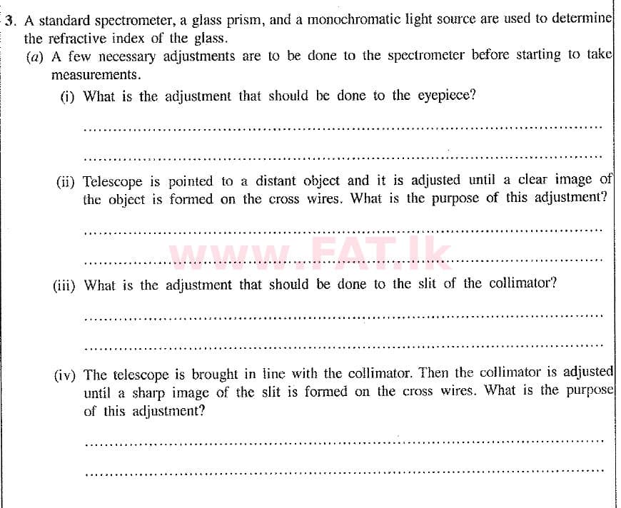 National Syllabus : Advanced Level (A/L) Physics - 2019 August - Paper II (New Syllabus) (English Medium) 3 1