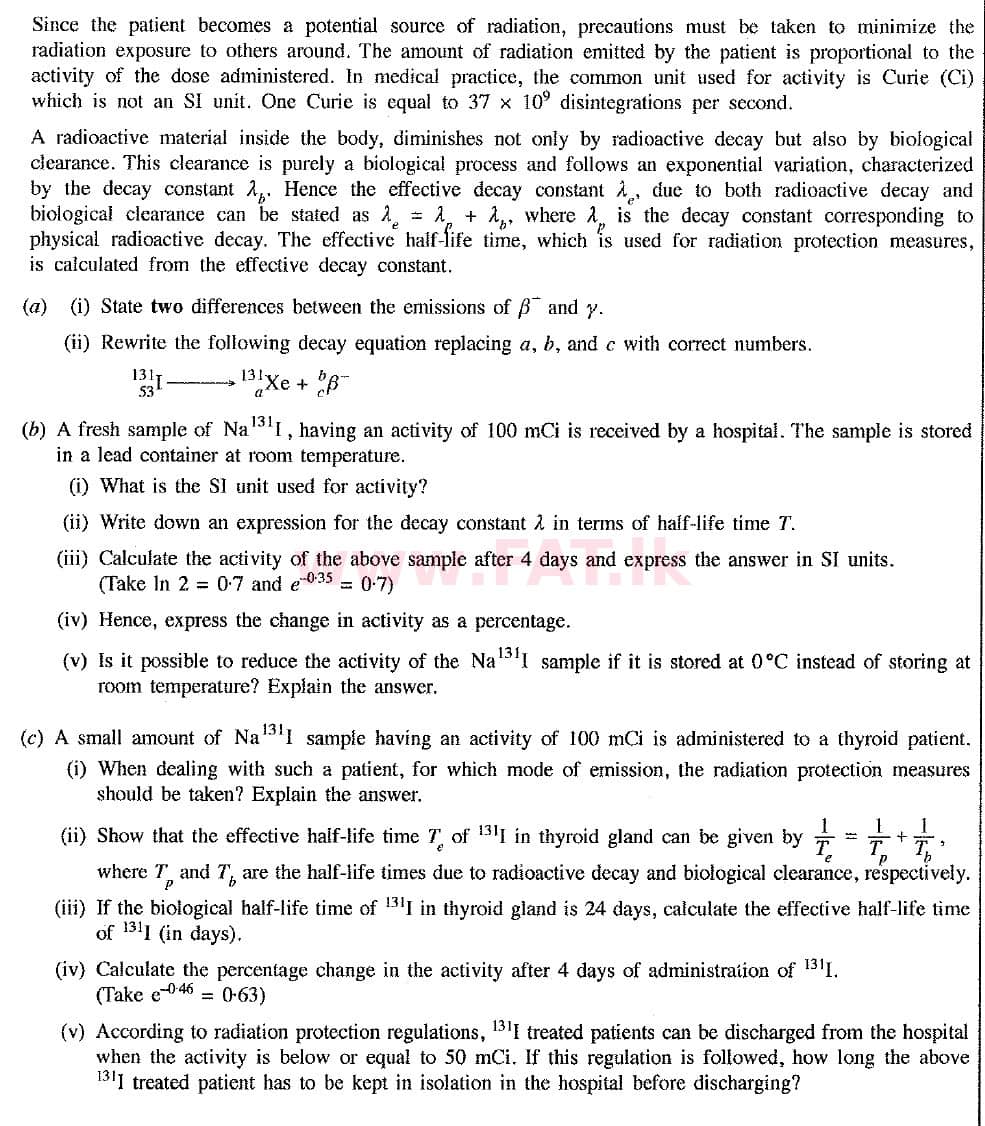 National Syllabus : Advanced Level (A/L) Physics - 2019 August - Paper II (New Syllabus) (English Medium) 10 2