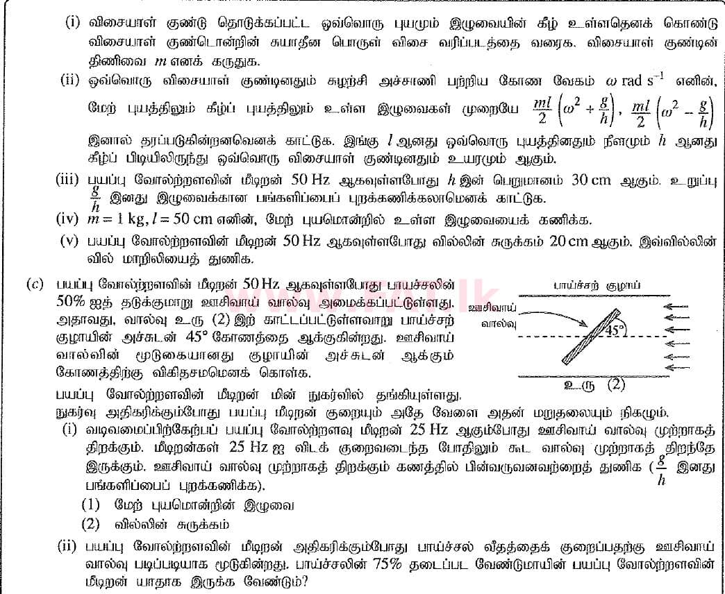 National Syllabus : Advanced Level (A/L) Physics - 2019 August - Paper II (New Syllabus) (தமிழ் Medium) 5 2