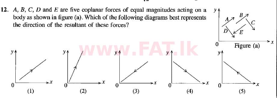 உள்ளூர் பாடத்திட்டம் : உயர்தரம் (உ/த) பௌதீகவியல் - 2018 ஆகஸ்ட் - தாள்கள் I (English மொழிமூலம்) 12 1