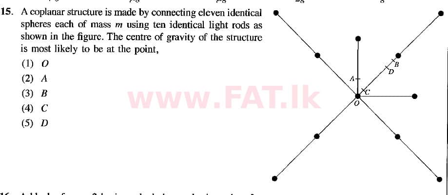 உள்ளூர் பாடத்திட்டம் : உயர்தரம் (உ/த) பௌதீகவியல் - 2018 ஆகஸ்ட் - தாள்கள் I (English மொழிமூலம்) 15 1