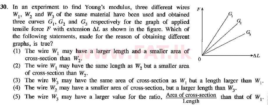 உள்ளூர் பாடத்திட்டம் : உயர்தரம் (உ/த) பௌதீகவியல் - 2018 ஆகஸ்ட் - தாள்கள் I (English மொழிமூலம்) 30 1