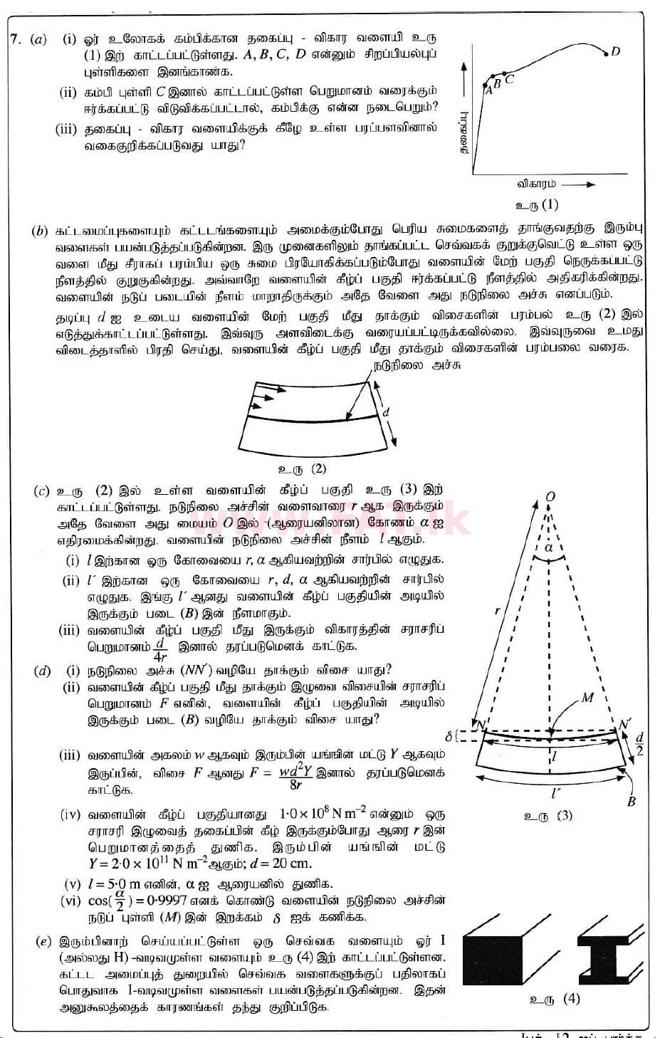 உள்ளூர் பாடத்திட்டம் : உயர்தரம் (உ/த) பௌதீகவியல் - 2020 அக்டோபர் - தாள்கள் II (புதிய பாடத்திட்டம்) (தமிழ் மொழிமூலம்) 7 1