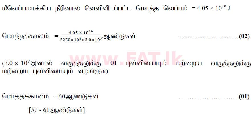 දේශීය විෂය නිර්දේශය : උසස් පෙළ (A/L) භෞතික විද්‍යාව - 2020 ඔක්තෝබර් - ප්‍රශ්න පත්‍රය II (නව විෂය නිර්දේශය) (தமிழ் මාධ්‍යය) 10 6215