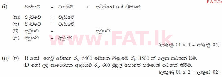 National Syllabus : Ordinary Level (O/L) Business and Accounting Studies - 2013 December - Paper II (සිංහල Medium) 5 880