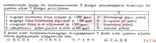 National Syllabus : Ordinary Level (O/L) Business and Accounting Studies - 2013 December - Paper I (தமிழ் Medium) 30 1