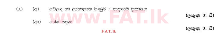 National Syllabus : Ordinary Level (O/L) Business and Accounting Studies - 2011 December - Paper II (සිංහල Medium) 1 1922