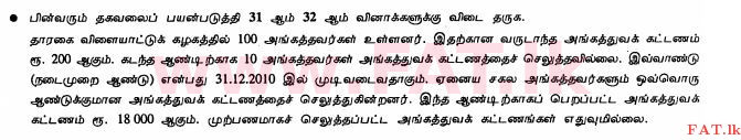 உள்ளூர் பாடத்திட்டம் : சாதாரண நிலை (சா/த) வர்த்தகக் கல்வி மற்றும் கணக்கியல் - 2011 டிசம்பர் - தாள்கள் I (தமிழ் மொழிமூலம்) 32 1