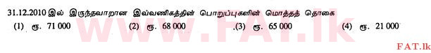 உள்ளூர் பாடத்திட்டம் : சாதாரண நிலை (சா/த) வர்த்தகக் கல்வி மற்றும் கணக்கியல் - 2011 டிசம்பர் - தாள்கள் I (தமிழ் மொழிமூலம்) 40 2