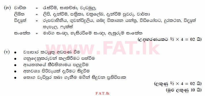 National Syllabus : Ordinary Level (O/L) Business and Accounting Studies - 2012 December - Paper II (සිංහල Medium) 3 1402