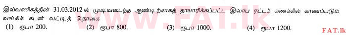 National Syllabus : Ordinary Level (O/L) Business and Accounting Studies - 2012 December - Paper I (தமிழ் Medium) 38 2