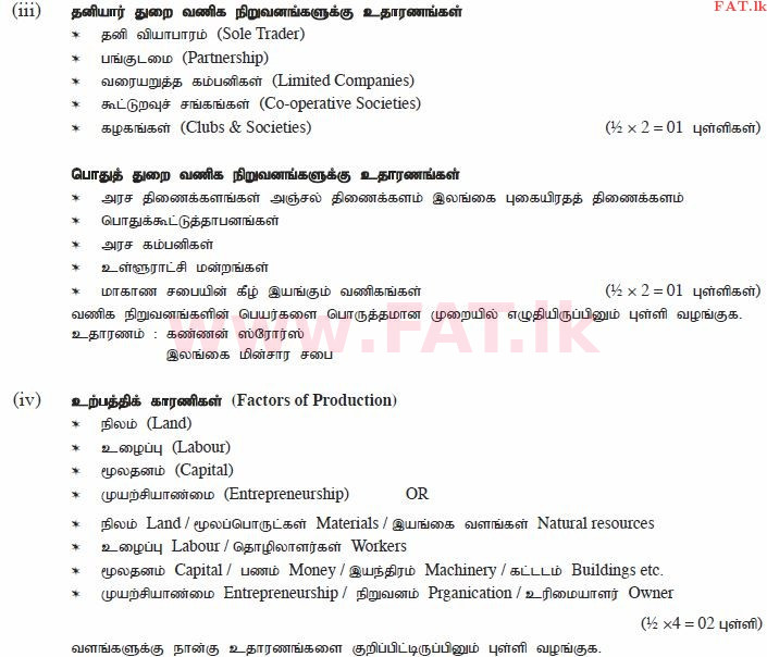 உள்ளூர் பாடத்திட்டம் : சாதாரண நிலை (சா/த) வர்த்தகக் கல்வி மற்றும் கணக்கியல் - 2012 டிசம்பர் - தாள்கள் II (தமிழ் மொழிமூலம்) 1 1558