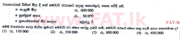உள்ளூர் பாடத்திட்டம் : சாதாரண நிலை (சா/த) வர்த்தகக் கல்வி மற்றும் கணக்கியல் - 2016 டிசம்பர் - தாள்கள் I (புதிய பாடத்திட்டம்) (සිංහල மொழிமூலம்) 34 1