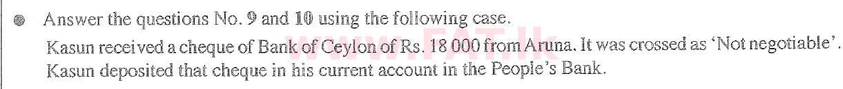 දේශීය විෂය නිර්දේශය : සාමාන්‍ය පෙළ (O/L) ව්‍යාපාර හා ගිණුම්කරණ අධ්‍යයනය - 2020 මාර්තු - ප්‍රශ්න පත්‍රය I (English මාධ්‍යය) 10 1