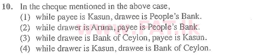 දේශීය විෂය නිර්දේශය : සාමාන්‍ය පෙළ (O/L) ව්‍යාපාර හා ගිණුම්කරණ අධ්‍යයනය - 2020 මාර්තු - ප්‍රශ්න පත්‍රය I (English මාධ්‍යය) 10 2