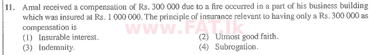 දේශීය විෂය නිර්දේශය : සාමාන්‍ය පෙළ (O/L) ව්‍යාපාර හා ගිණුම්කරණ අධ්‍යයනය - 2020 මාර්තු - ප්‍රශ්න පත්‍රය I (English මාධ්‍යය) 11 1
