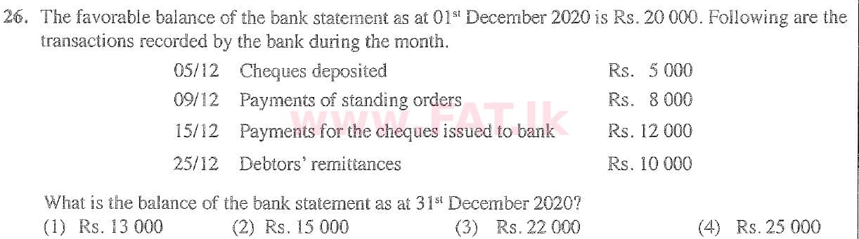 දේශීය විෂය නිර්දේශය : සාමාන්‍ය පෙළ (O/L) ව්‍යාපාර හා ගිණුම්කරණ අධ්‍යයනය - 2020 මාර්තු - ප්‍රශ්න පත්‍රය I (English මාධ්‍යය) 26 1