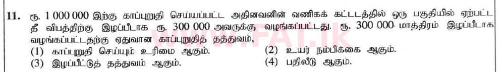 உள்ளூர் பாடத்திட்டம் : சாதாரண நிலை (சா/த) வர்த்தகக் கல்வி மற்றும் கணக்கியல் - 2020 மார்ச் - தாள்கள் I (தமிழ் மொழிமூலம்) 11 1