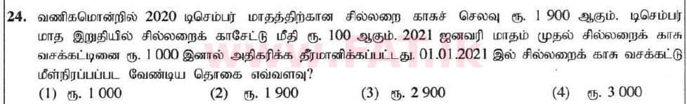National Syllabus : Ordinary Level (O/L) Business and Accounting Studies - 2020 March - Paper I (தமிழ் Medium) 24 1